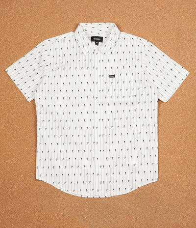 Brixton Charter Woven Short Sleeve Shirt - White / Black