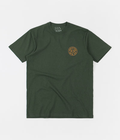 Brixton Crest T-Shirt - Hunter Green