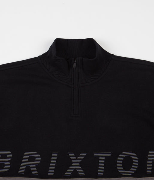 Brixton Dimension 1/2 Zip Sweatshirt - Black | Flatspot