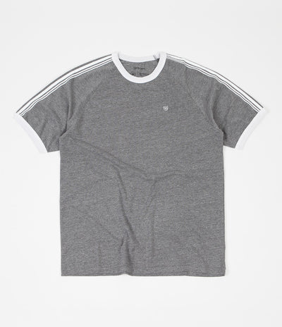 Brixton Este II T-Shirt - Heather Grey / White