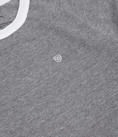 Brixton Este II T-Shirt - Heather Grey / White