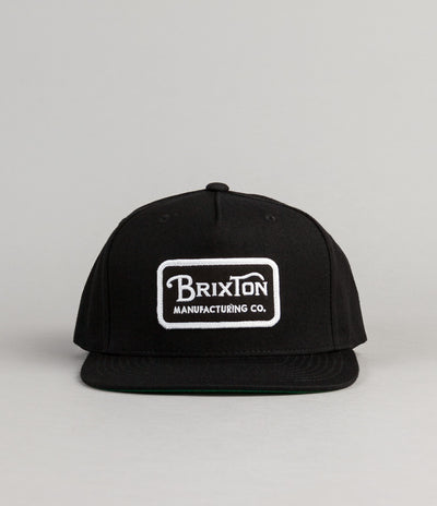 Brixton Grade Snapback Cap - Black / White