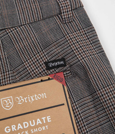 Brixton Graduate Slack Shorts - Grey Plaid