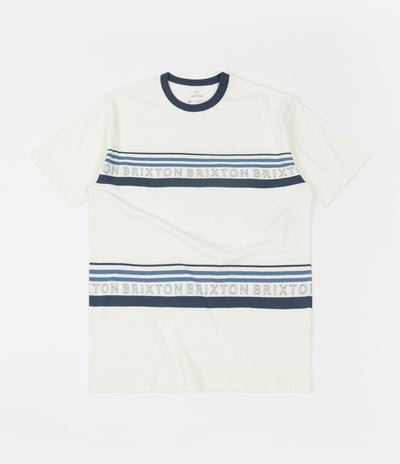Brixton Hilt Alpha Line T-Shirt - Off White / Joe Blue / Casa Blanca