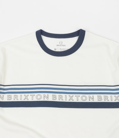 Brixton Hilt Alpha Line T-Shirt - Off White / Joe Blue / Casa Blanca