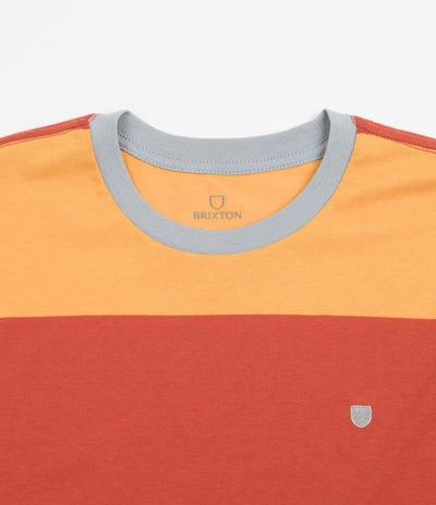 Brixton Hilt Boxy Shield Knit T-Shirt - Phoenix Orange / Golden Glow