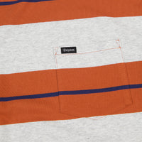 Brixton Hilt Long Sleeve Pocket T-Shirt - Henna / Ash thumbnail