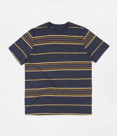 Brixton Hilt Pocket T-Shirt - Washed Navy / Blonde