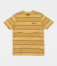 Brixton Hilt Print T-Shirt - Sunset Yellow / Washed Navy