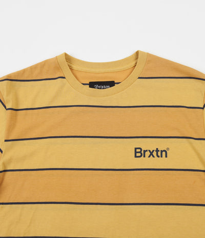 Brixton Hilt Print T-Shirt - Sunset Yellow / Washed Navy