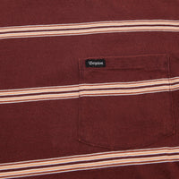 Brixton Hilt Washed Long Sleeve Pocket T-Shirt - Chestnut thumbnail