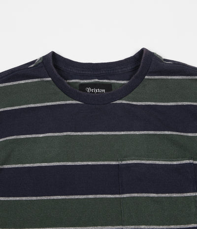 Brixton Hilt Washed Pocket T-Shirt - Pine / Navy