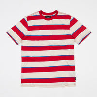 Brixton Hilt Washed Pocket T-Shirt - Tan / Red thumbnail