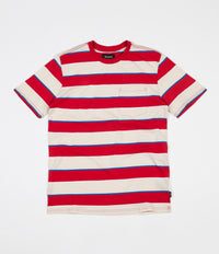 Brixton Hilt Washed Pocket T-Shirt - Tan / Red