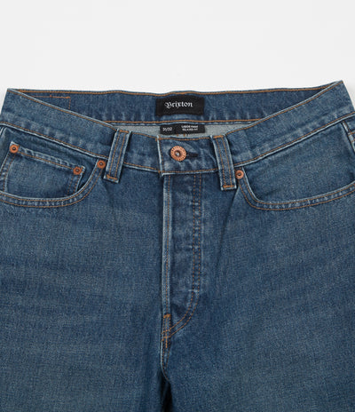 Brixton Labor 5 Pocket Denim Trousers - Worn Indigo
