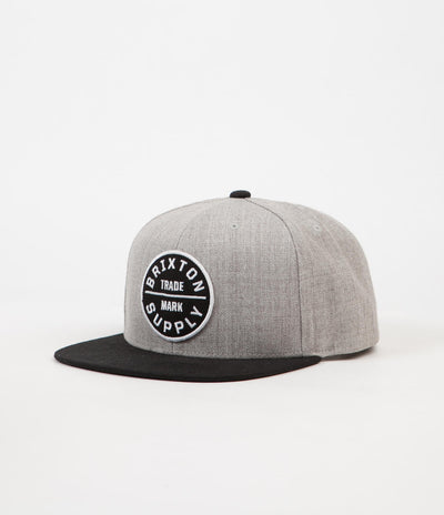 Brixton Oath III Snapback Cap - Heather Grey / Black