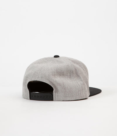 Brixton Oath III Snapback Cap - Heather Grey / Black