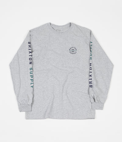 Brixton Oath VI Long Sleeve T-Shirt - Heather Grey
