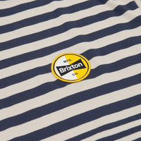 Brixton Patron T-Shirt - Beige / Washed Navy thumbnail