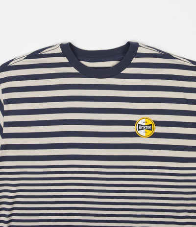 Brixton Patron T-Shirt - Beige / Washed Navy