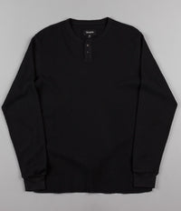 Brixton Redford Long Sleeve Henley Shirt - Black