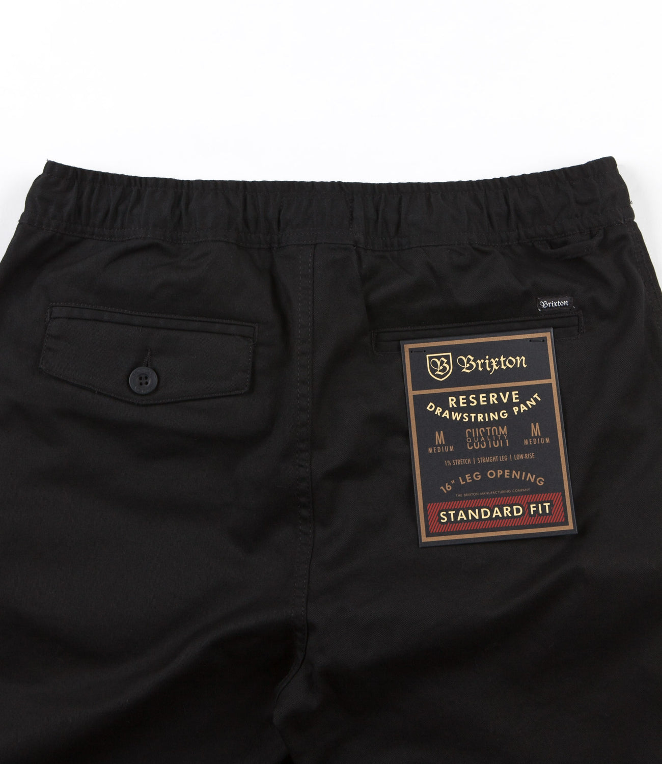 Brixton Reserve Drawstring Sweatpants Black Flatspot