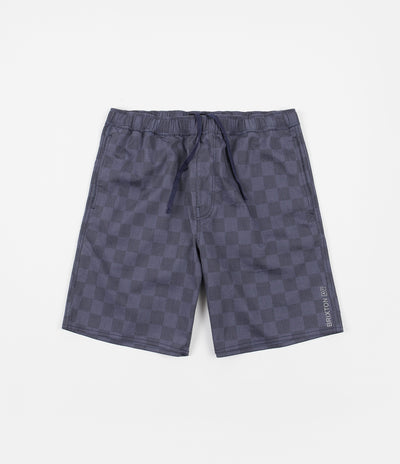 Brixton Steady X Shorts - Washed Navy Check