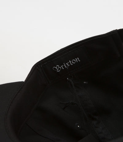 Brixton Wheeler Cap - Black / Leather Patch