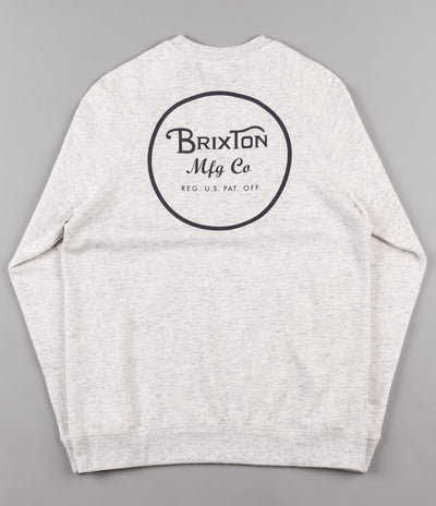 Brixton Wheeler Crewneck Sweatshirt - Heather Stone