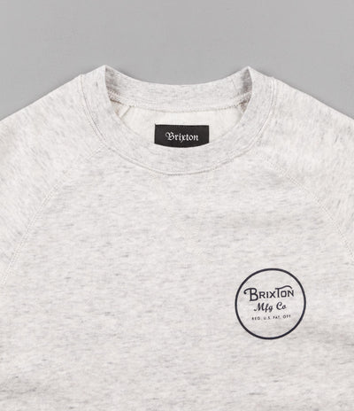 Brixton Wheeler Crewneck Sweatshirt - Heather Stone