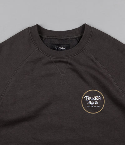 Brixton Wheeler Crewneck Sweatshirt - Washed Black