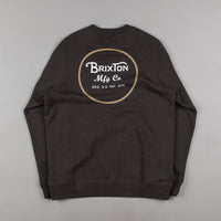 Brixton Wheeler Crewneck Sweatshirt - Washed Black thumbnail