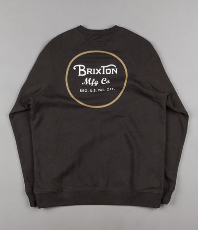 Brixton Wheeler Crewneck Sweatshirt - Washed Black