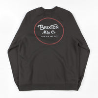 Brixton Wheeler Crewneck Sweatshirt - Washed Black / Red thumbnail