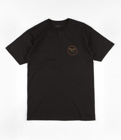 Brixton Wheeler II T-Shirt - Black / Orange