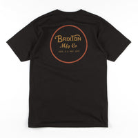 Brixton Wheeler II T-Shirt - Black / Orange thumbnail