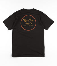 Brixton Wheeler II T-Shirt - Black / Orange