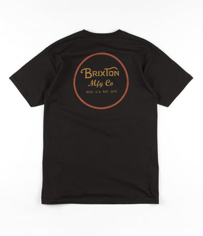 Brixton Wheeler II T-Shirt - Black / Orange
