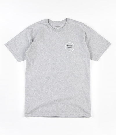 Brixton Wheeler II T-Shirt - Heather Grey / White