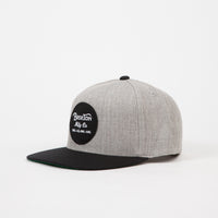 Brixton Wheeler Snapback Cap - Light Heather Grey / Black thumbnail