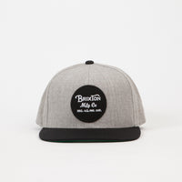 Brixton Wheeler Snapback Cap - Light Heather Grey / Black thumbnail