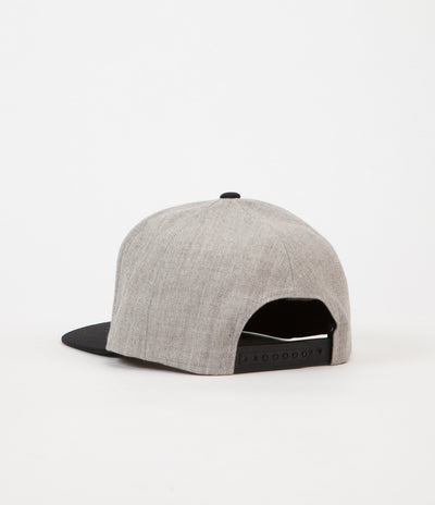 Brixton Wheeler Snapback Cap - Light Heather Grey / Black