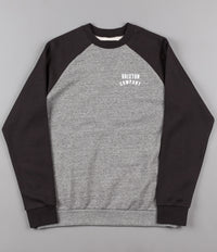 Brixton Woodburn II Crewneck Sweatshirt - Heather Grey / Washed Black