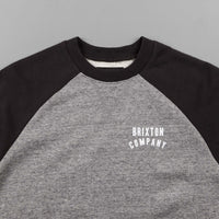 Brixton Woodburn II Crewneck Sweatshirt - Heather Grey / Washed Black thumbnail