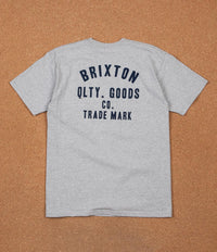Brixton Woodburn T-Shirt - Heather Grey / Navy