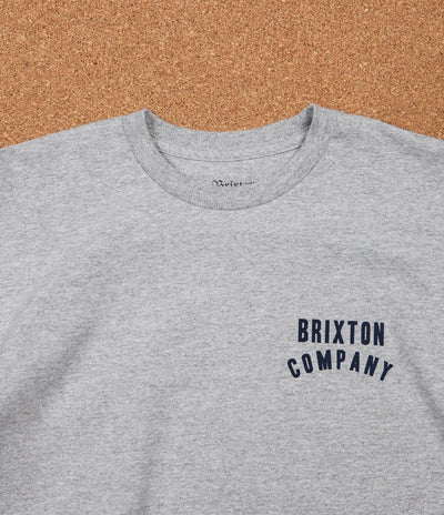 Brixton Woodburn T-Shirt - Heather Grey / Navy