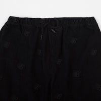 Bronze 56K All Over B Logo Embroidered Cord Trousers - Black thumbnail