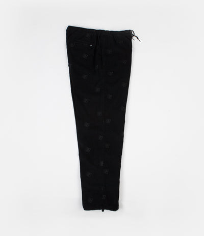 Bronze 56K All Over B Logo Embroidered Cord Trousers - Black