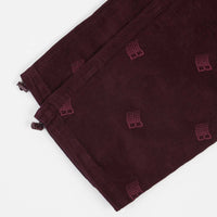Bronze 56K All Over Embroidered Pants - Maroon thumbnail
