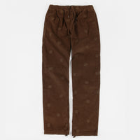 Bronze 56K All Over Embroidered Synch Cord Pants - Brown thumbnail